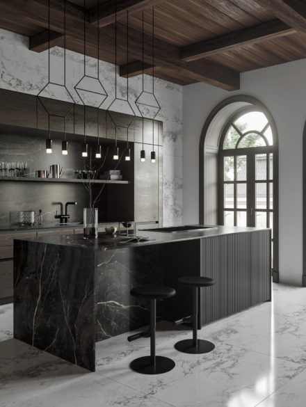 noemi white glossy 60x120 + marbella natural high gloss 120x240